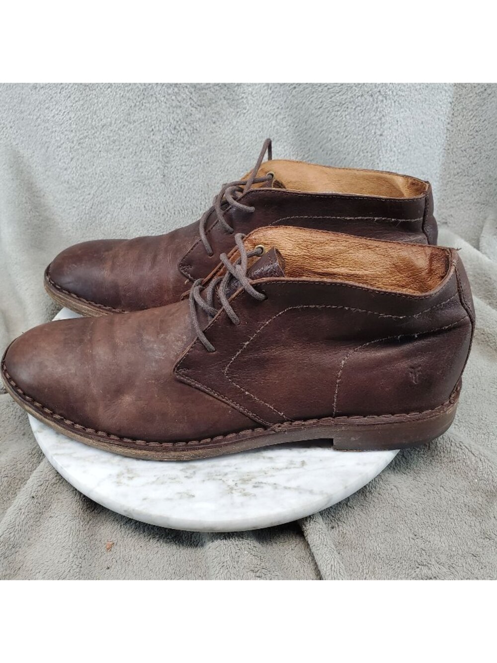 Frye Shoes Mens Size 9.5 Brown Leather Arden Chukka Boots *Read*